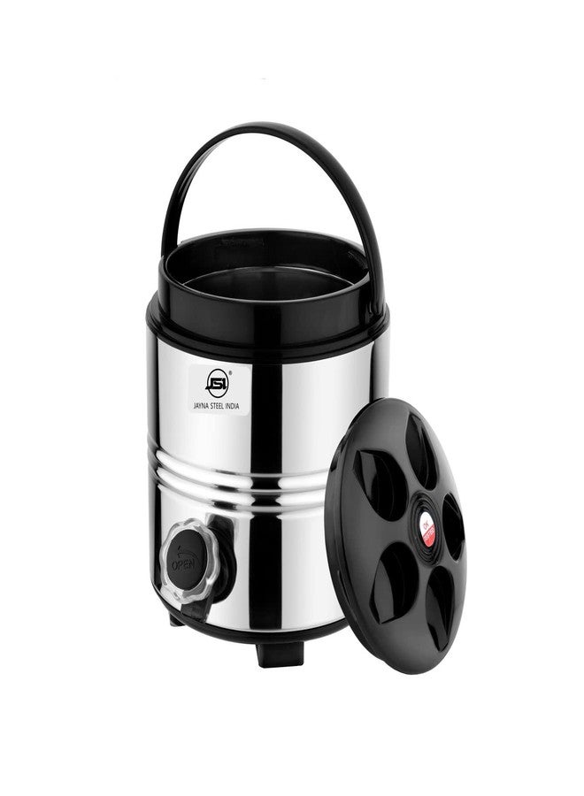 JSI إبريق ماء/شاي معزول من الفولاذ المقاوم للصدأ من JSI، سعة 3 لترات، مزود بمقبض سهل الحمل، صنبور مانع للتسرب، موزع مياه ساخنة وباردة، مناسب للمكتب والمنزل والمطبخ، يحافظ على المشروبات طازجة، إبريق ماء للسفر - Image 1